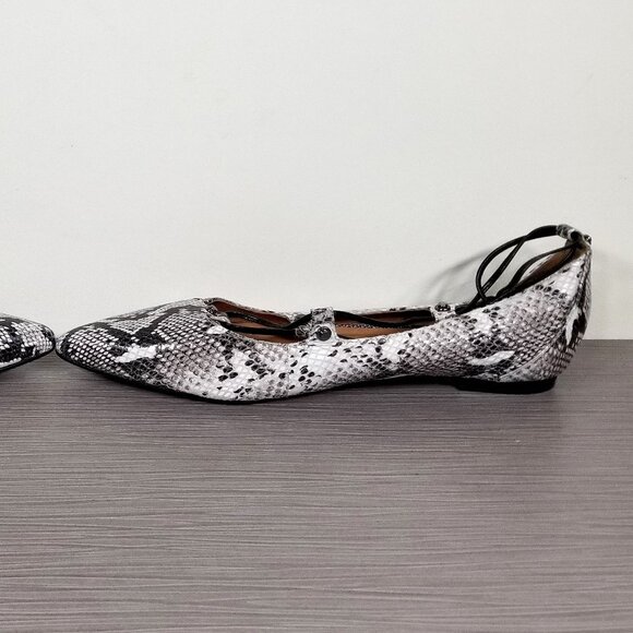 Halogen Owen Ghillie Flat. Snakeskin Black & White Print, Womens Size 9.5 M - Picture 9 of 12